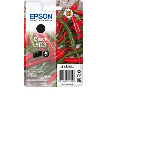 Epson 503 cartucho de tinta 1 pieza(s) Original Rendimiento estándar Negro