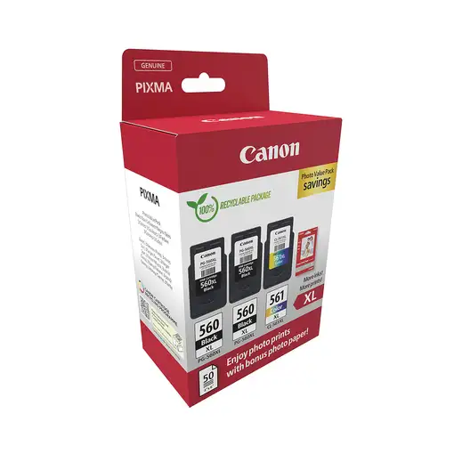 Canon 3712C012 cartucho de tinta 3 pieza(s) Original Alto rendimiento (XL) Negro,