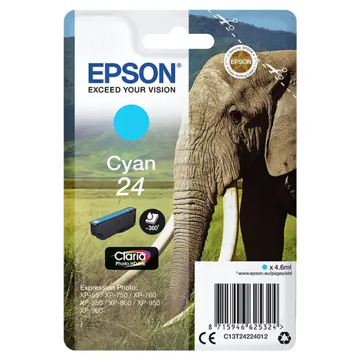 Epson Elephant Cartucho 24 cian (etiqueta RF)