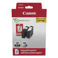Canon PG-585/CL-586 PVP cartucho de tinta 2 pieza(s) Original Negro, Cian, Magenta