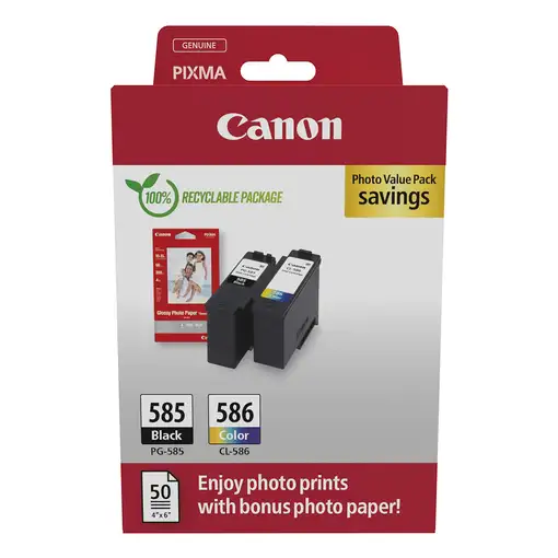 Canon PG-585/CL-586 PVP cartucho de tinta 2 pieza(s) Original Negro, Cian, Magenta
