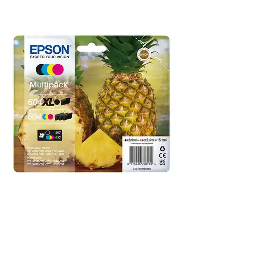 Epson 604XL cartucho de tinta 4 pieza(s) Original Alto rendimiento (XL) Negro, Cia