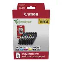 Canon PGI-530/CLI-531 PVP cartucho de tinta 6 pieza(s) Original Negro, Cian, Gris,
