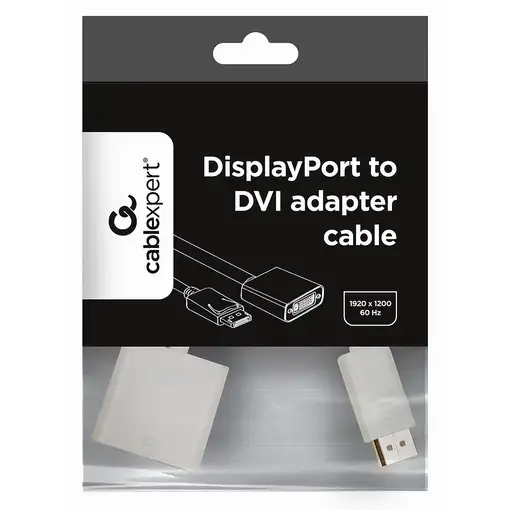 Gembird A-DPM-DVIF-002-W adaptador de cable de vídeo 0,1 m DisplayPort DVI Blanco
