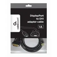 Gembird CC-DPM-DVIM-6 adaptador de cable de vídeo 1,8 m DisplayPort DVI Negro
