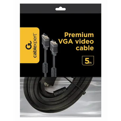 Gembird CC-PPVGA-5M-B cable VGA VGA (D-Sub) Negro