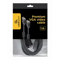 Gembird 1.8m HD15 M/M cable VGA 1,8 m VGA (D-Sub) Negro