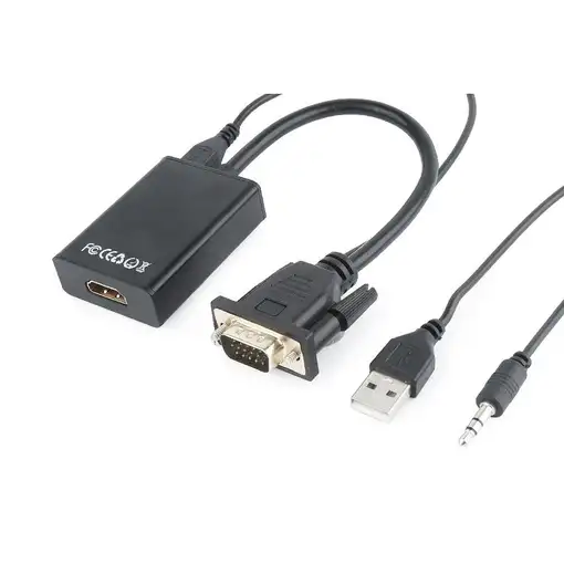 Gembird A-VGA-HDMI-01 adaptador de cable de vídeo 0,15 m HDMI tipo A (Estándar) VG