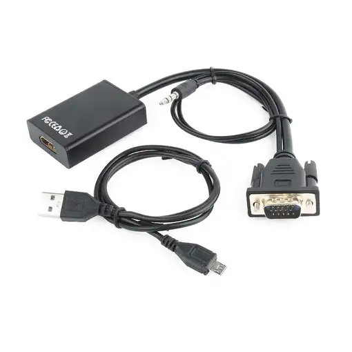 Gembird A-VGA-HDMI-01 adaptador de cable de vídeo 0,15 m HDMI tipo A (Estándar) VG