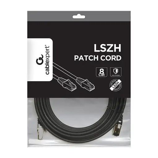 Gembird PP8-LSZHCU-BK-5M cable de red Negro Cat8 S/FTP (S-STP)