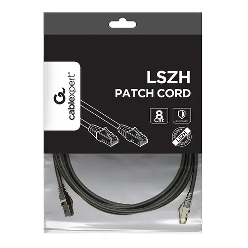 Gembird PP8-LSZHCU-BK-3M cable de red Negro Cat8 S/FTP (S-STP)