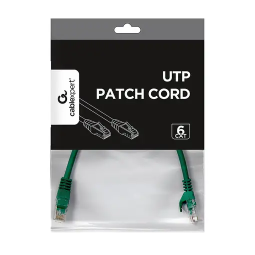 Gembird PP6U-0.25M/G cable de red Verde 0,25 m Cat6 U/UTP (UTP)