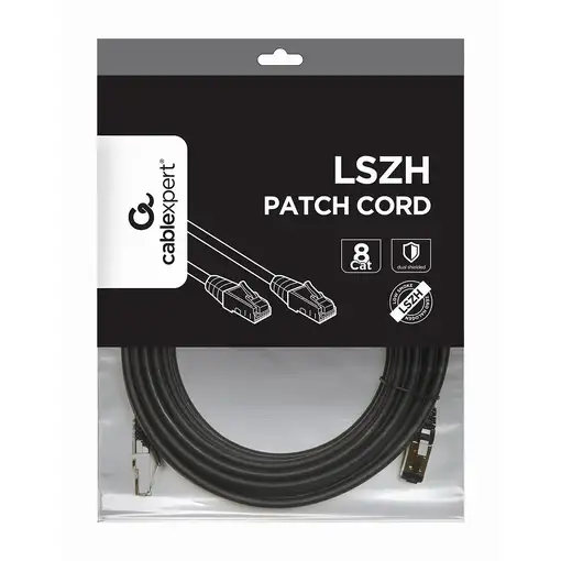 Gembird PP8-LSZHCU-BK-10M cable de red Negro Cat8 S/FTP (S-STP)