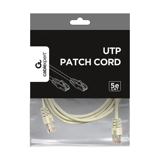 Gembird espinal CAT5e UTP Patch , gris , 2 m