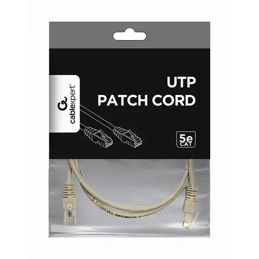 Gembird espinal CAT5e UTP Patch , gris , 1 m
