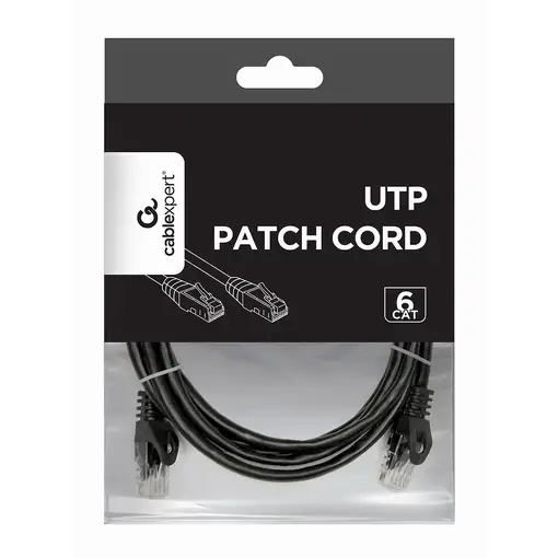 Gembird PP6U-2M/BK cable de red Negro Cat6 U/UTP (UTP)