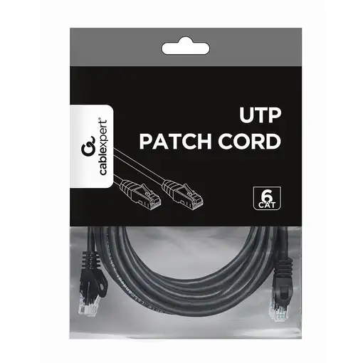 Gembird PP6U-5M cable de red Negro Cat6 U/UTP (UTP)