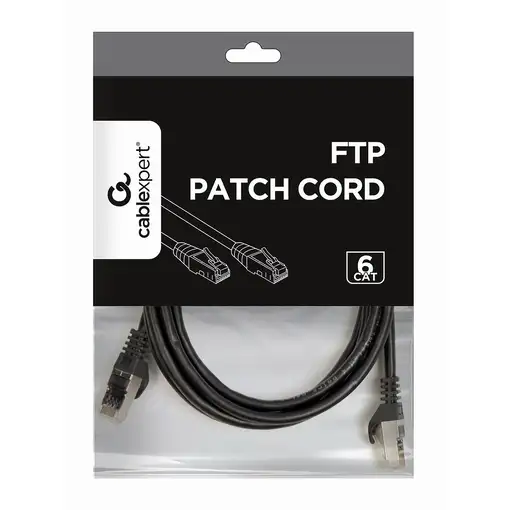 Gembird Patch Cord Cat.6 UTP 3m cable de red Negro Cat6 U/UTP (UTP)