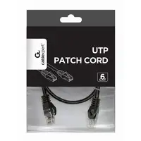 Gembird PP6U-0.5M cable de red Negro 0,5 m Cat6 U/UTP (UTP)
