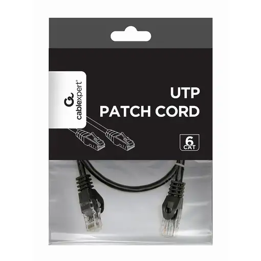 Gembird PP6U-0.5M cable de red Negro 0,5 m Cat6 U/UTP (UTP)