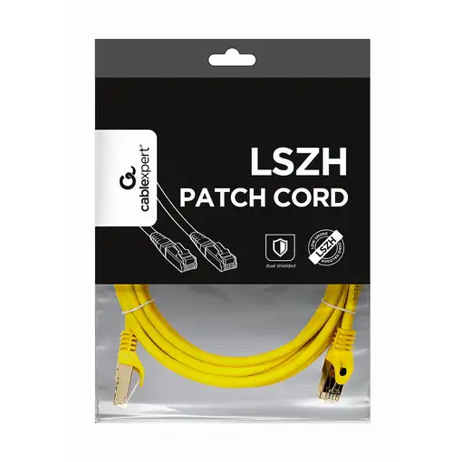Gembird PP6A-LSZHCU-Y-3M cable de red Amarillo Cat6 S/FTP (S-STP)