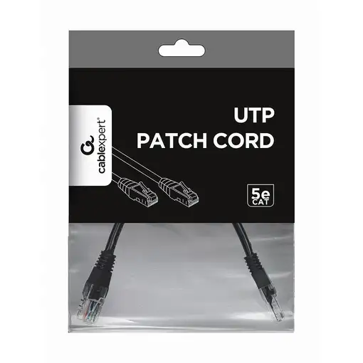 Gembird Patch Cord Cat.5e UTP 0.25m cable de red Negro 0,25 m Cat5e U/UTP (UTP)