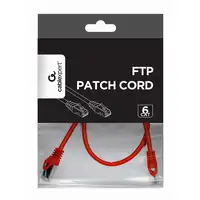 Gembird PP6-0.5M/R cable de red Rojo 0,5 m Cat6 F/UTP (FTP)
