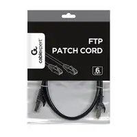 Gembird PP6-1M/BK cable de red Negro Cat6 F/UTP (FTP)