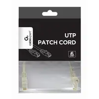 Gembird PP6U-0.25M cable de red Blanco 0,25 m Cat6 U/UTP (UTP)