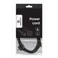 Gembird PC-186-VDE-3M power cord with VDE approval 3 meter Negro