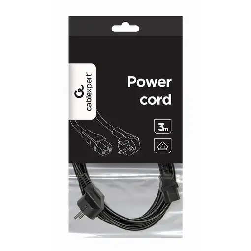 Gembird PC-186-VDE-3M power cord with VDE approval 3 meter Negro