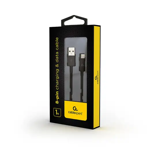 Cablexpert CC-USB2P-AMLM-1M cable de conector Lightning Negro