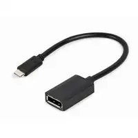 Gembird A-CM-DPF-02 adaptador de cable de vídeo 0,15 m USB Tipo C DisplayPort Negr