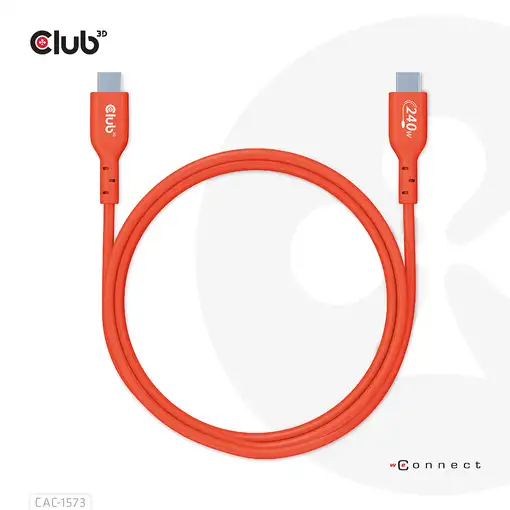 CLUB3D CAC-1573 cable USB USB4 Gen 2x2 2 m USB C Rojo