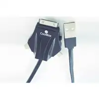 CoolBox ACD 301 cable USB 1 m microUSB/miniUSB/Apple iPhone Negro