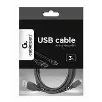 Gembird CCP-MUSB2-AMBM-10 cable USB USB 2.0 3 m Micro-USB B USB A Negro