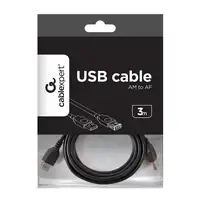 Gembird 3m USB 2.0 A M/FM cable USB USB A Negro