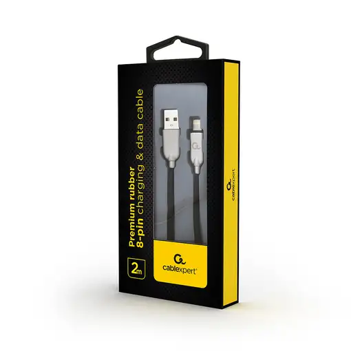 Cablexpert CC-USB2R-AMLM-2M cable de conector Lightning Negro