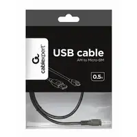 Gembird CCP-MUSB2-AMBM-0.5M cable USB USB 2.0 0,5 m USB A Micro-USB B Negro