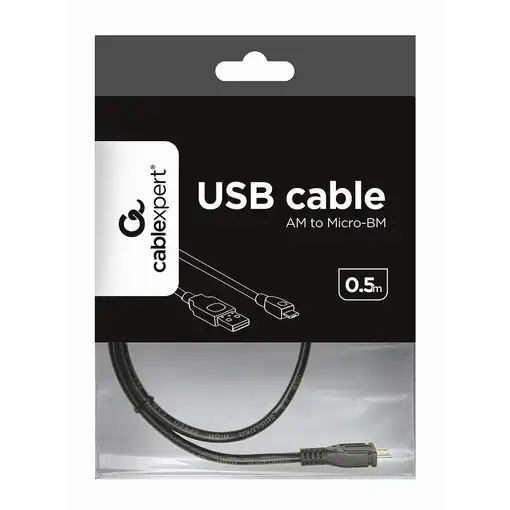 Gembird CCP-MUSB2-AMBM-0.5M cable USB USB 2.0 0,5 m USB A Micro-USB B Negro
