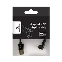 Gembird CC-USB2-AMLML-0.2M cable de conector Lightning 0,2 m Negro