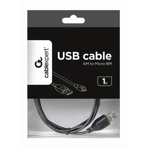 Gembird CCP-MUSB2-AMBM-1M cable USB USB 2.0 Micro-USB B USB A Negro