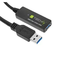 Techly ICUR30100G cable USB USB 3.2 Gen 1 (3.1 Gen 1) 10 m USB A Negro
