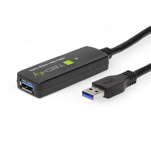 Techly ICUR30100G cable USB USB 3.2 Gen 1 (3.1 Gen 1) 10 m USB A Negro