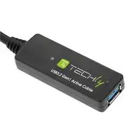 Techly ICUR30100G cable USB USB 3.2 Gen 1 (3.1 Gen 1) 10 m USB A Negro