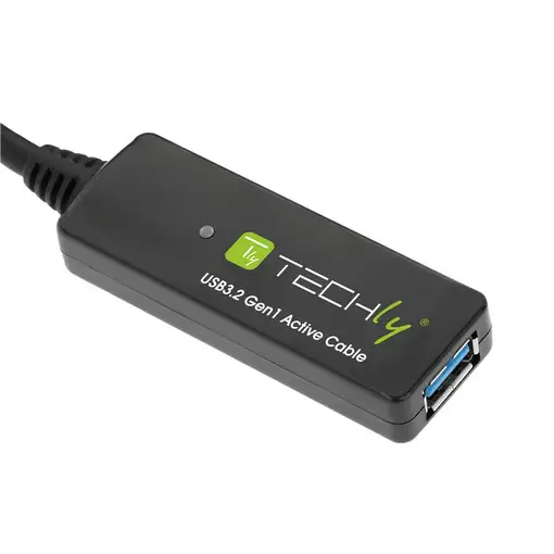 Techly ICUR30100G cable USB USB 3.2 Gen 1 (3.1 Gen 1) 10 m USB A Negro