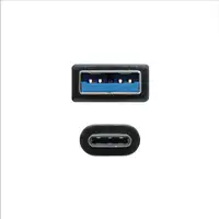 Nanocable Cable USB 3.1 Gen2 10Gbps 3A, tipo USB-C/M-A/M, negro, 0.5 m