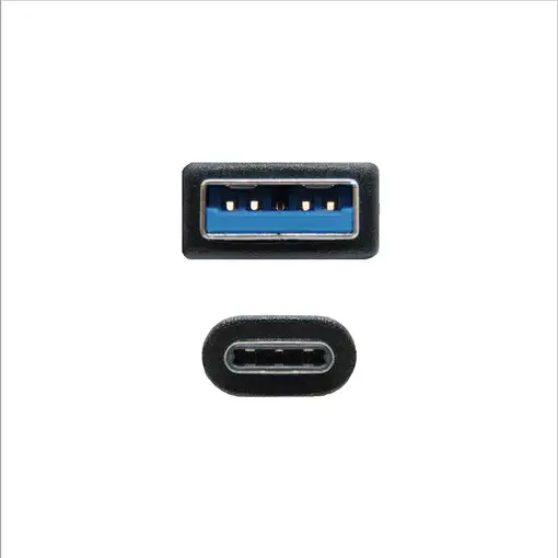 Nanocable Cable USB 3.1 Gen2 10Gbps 3A, tipo USB-C/M-A/M, negro, 0.5 m
