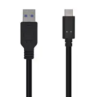 AISENS Cable USB 3.1 Gen 2 10 Gbps 3 A, Tipo C/M-A/M, Negro, 0.5m