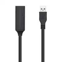 AISENS Cable USB 3.0 Prolongador con amplificador y alim., Tipo A/M-A/H, Negro, 15